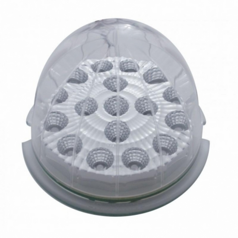 United Pacific 17 LED Dual Function Reflector Cab Light Red LED/Clear Lens (Bulk) 39323B