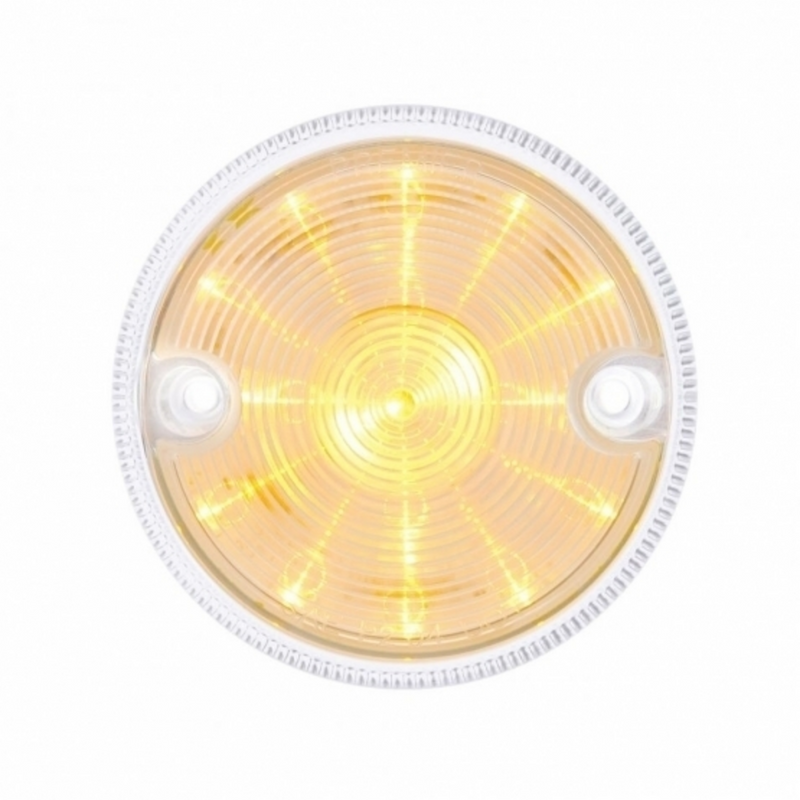 United Pacific 15 LED 3" Series 2 Light Only For Double Face Light Housing- Amber LED/Clear Lens 39330