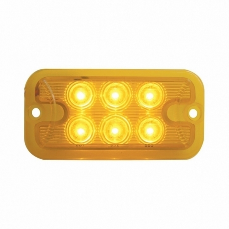 United Pacific 6 LED Dual Function Light Amber LED/Amber Lens 39332