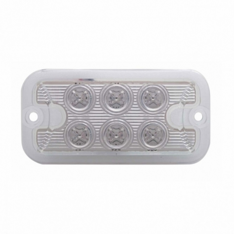 United Pacific 6 LED Dual Function Light Amber LED/Clear Lens (Bulk) 39334B