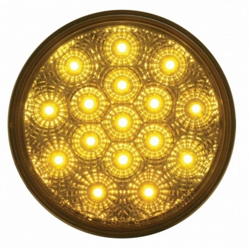 United Pacific 16 LED 4" Reflector Turn Signal Light Amber LED/Amber Lens 39343