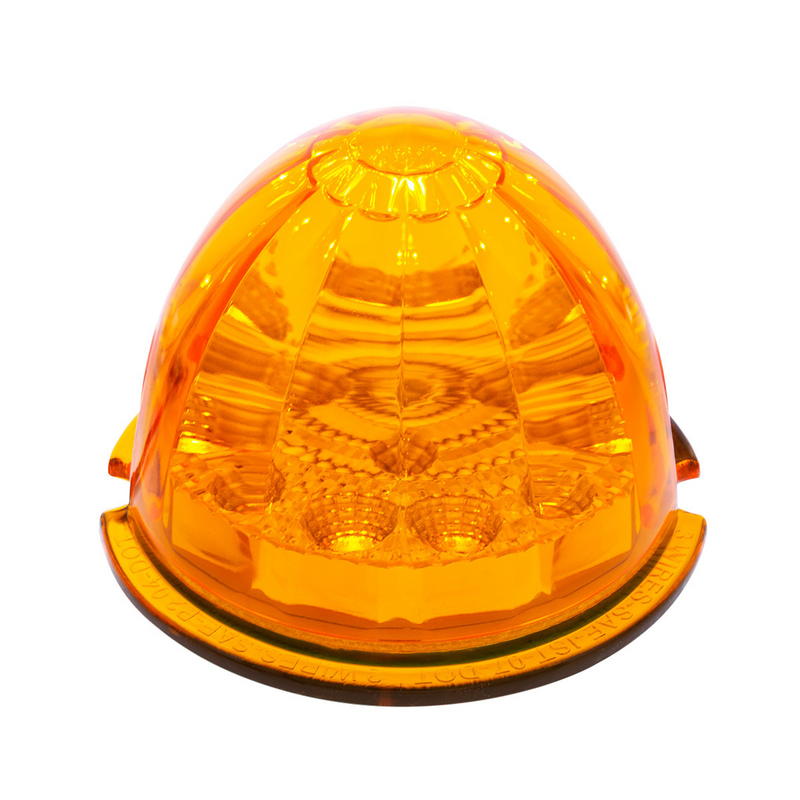 United Pacific 17 LED Reflector Watermelon Maze Cab Light Amber LED/Amber Lens 39349