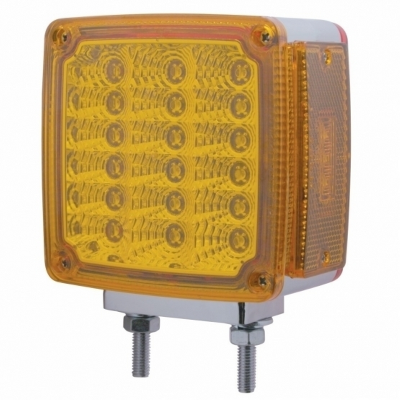 United Pacific 39 LED Reflector Double Face Turn Signal Light (Driver) Amber & Red LED/Amber & Red Lens 39377
