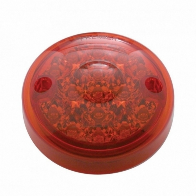 United Pacific 15 LED 3" Single Function Reflector Single Face Light Only Red LED/Red Lens (Bulk) 39391B