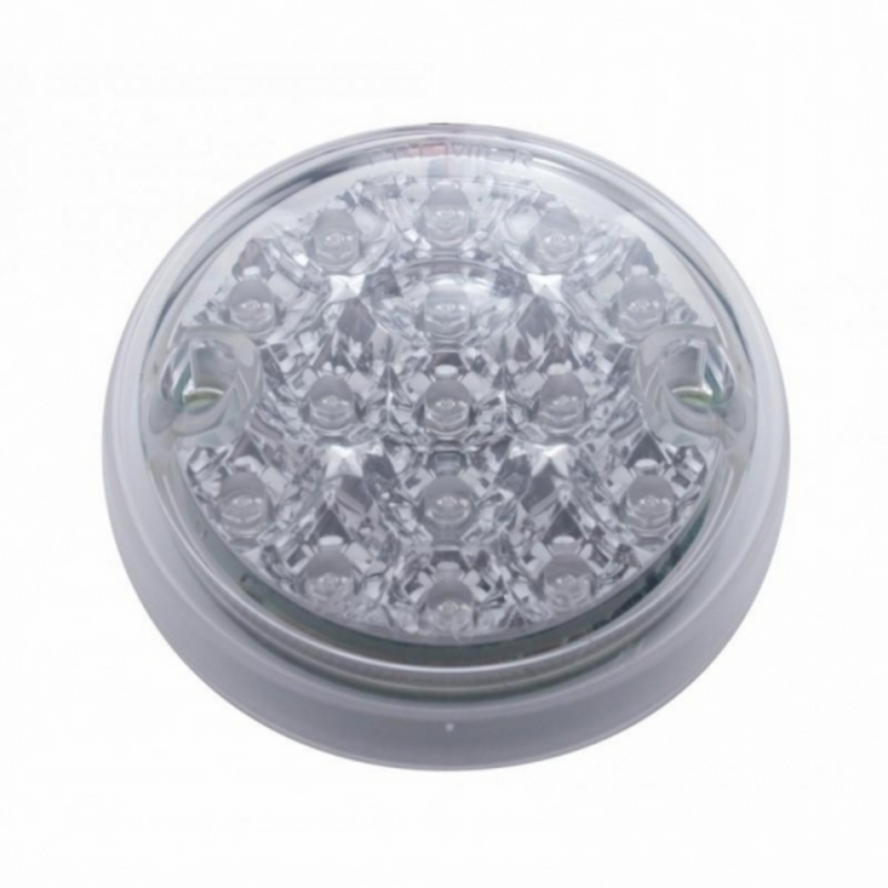United Pacific 15 LED 3" Single Function Reflector Single Face Light Only Amber LED/Clear Lens (Bulk) 39392B