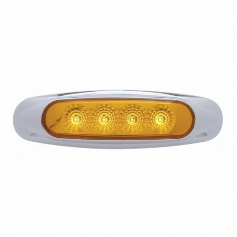 United Pacific 4 LED Reflector Light (Clearance/Marker) Amber LED/Amber Lens 39398