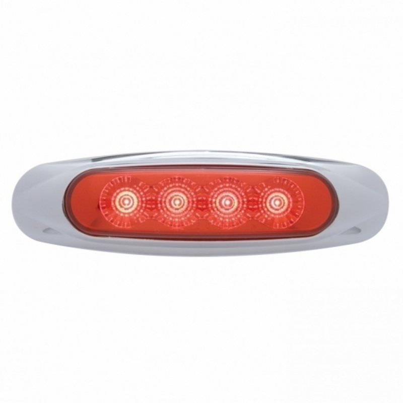 United Pacific 4 LED Reflector Light (Clearance/Marker) Red LED/Red Lens 39399