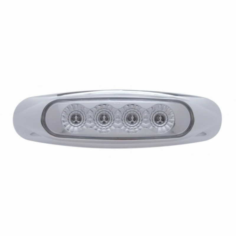 United Pacific 4 LED Reflector Light (Clearance/Marker) Amber LED/Clear Lens 39400