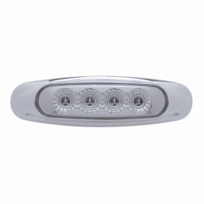 United Pacific 4 LED Reflector Light (Clearance/Marker) Red LED/Clear Lens 39401