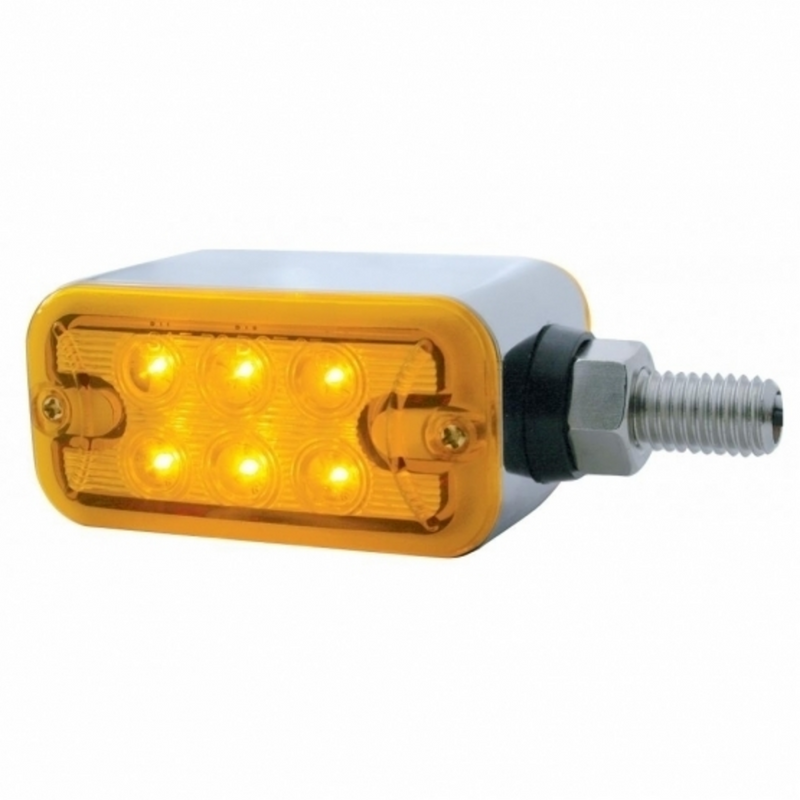 United Pacific 12 LED Dual Function Double Face Light Horizontal Mount Amber & Red LED/Amber & Red Lens 39410