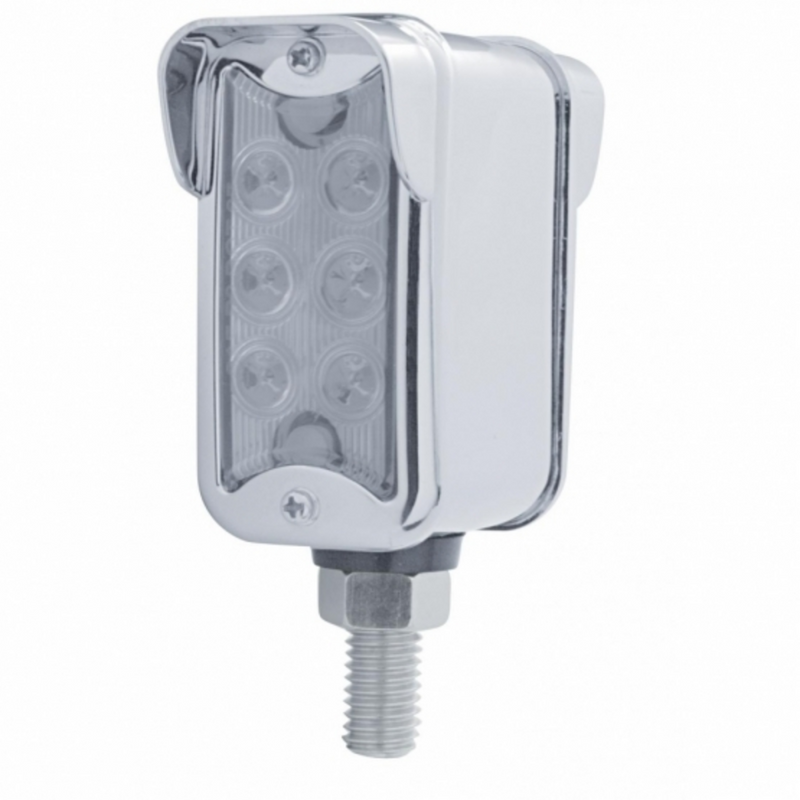 United Pacific 12 LED Dual Function Double Face Light W/Visor Vertical Mount Amber & Red LED/Clear Lens 39422