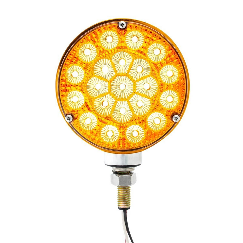United Pacific 42 LED Reflector Double Face Competition Series Turn Signal Light-Amber & Red LED/Lens 39443