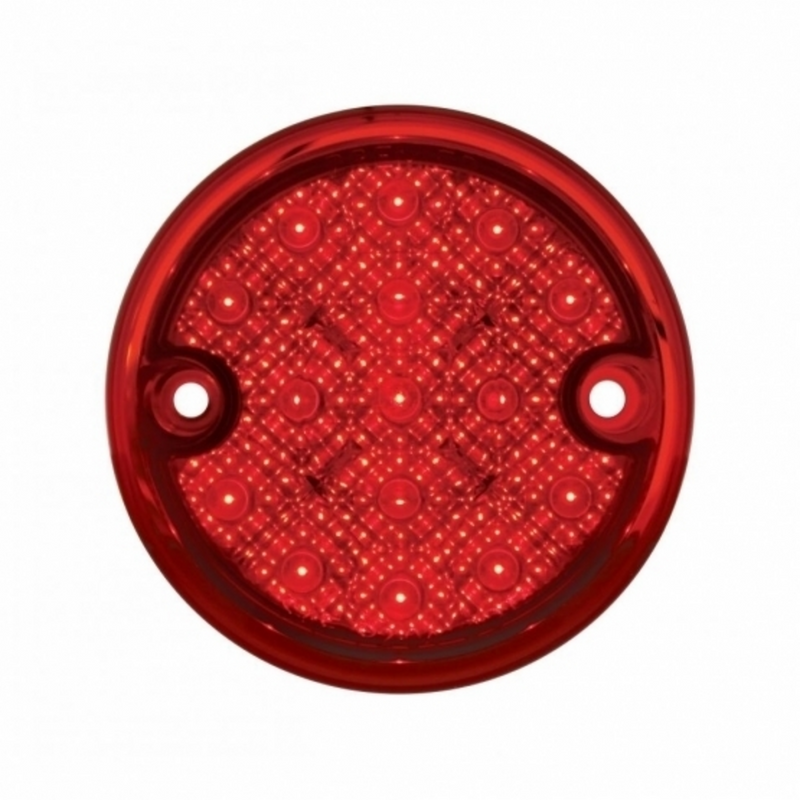 United Pacific 15 LED 3" Reflector Series 4 Light Only For Double Face Light Housing Red LED/Red Lens (Bulk) 39468B