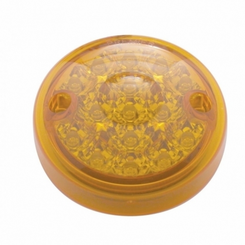 United Pacific 15 LED 3" Dual Function Reflector Single Face Light Only Amber LED/Amber Lens (Bulk) 39471B