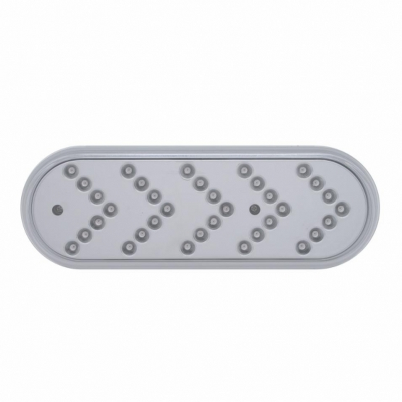 United Pacific 35 LED 6" Reflector Oval Sequential Turn Signal Light Amber LED/Clear Lens (Bulk) 39477B