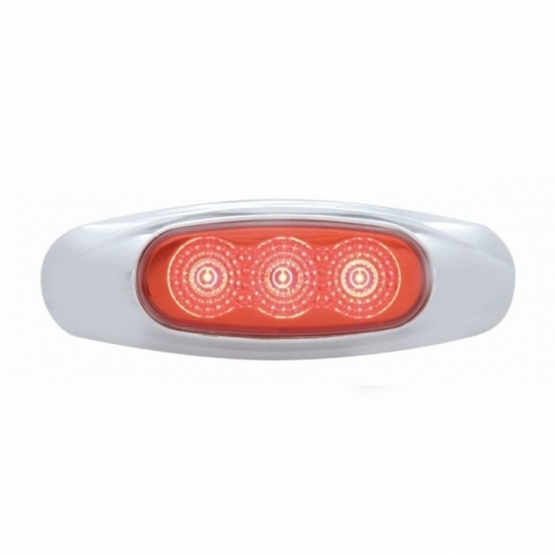 United Pacific 3 LED Reflector Light (Clearance/Marker) Red LED/Red Lens 39480