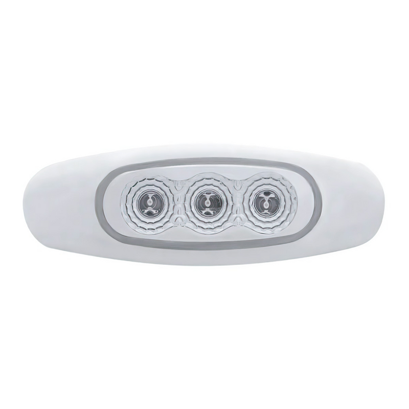 United Pacific 3 LED Reflector Light (Clearance/Marker) Amber LED/Clear Lens (Bulk) 39481B