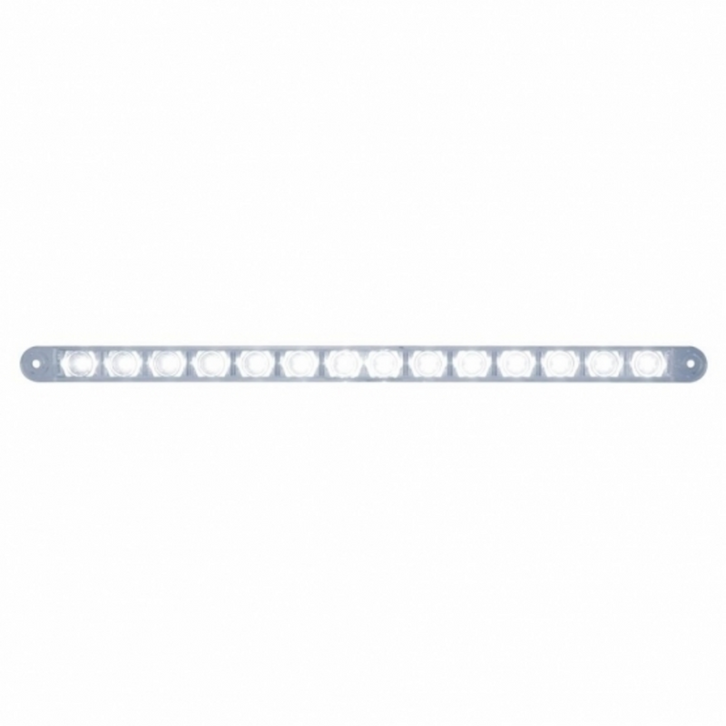 United Pacific 14 LED 12" Auxiliary Strip Light White LED/Clear Lens (Bulk) 39485B