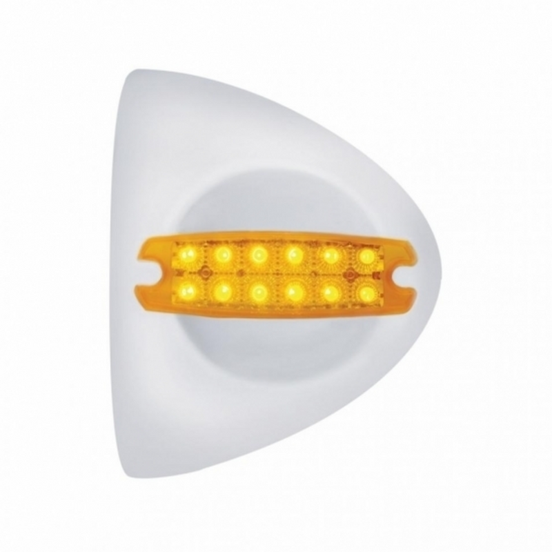 United Pacific 12 LED Reflector Headlight Turn Signal Light Cover Amber LED/Amber Lens 39504