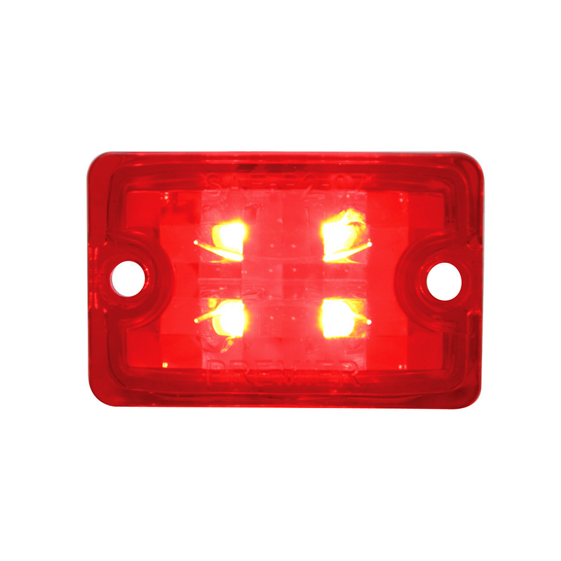 United Pacific 4 LED Small Rod Light Only Red LED/Red Lens (Bulk) 39512B