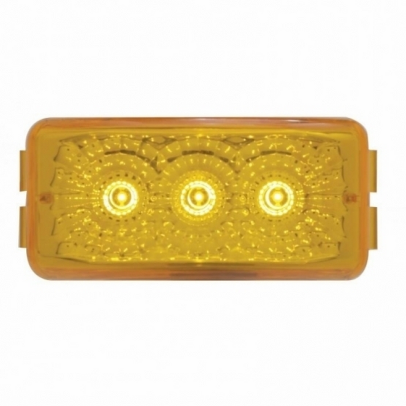 United Pacific 3 LED Reflector Light (Clearance/Marker) Amber LED/Amber Lens 39523