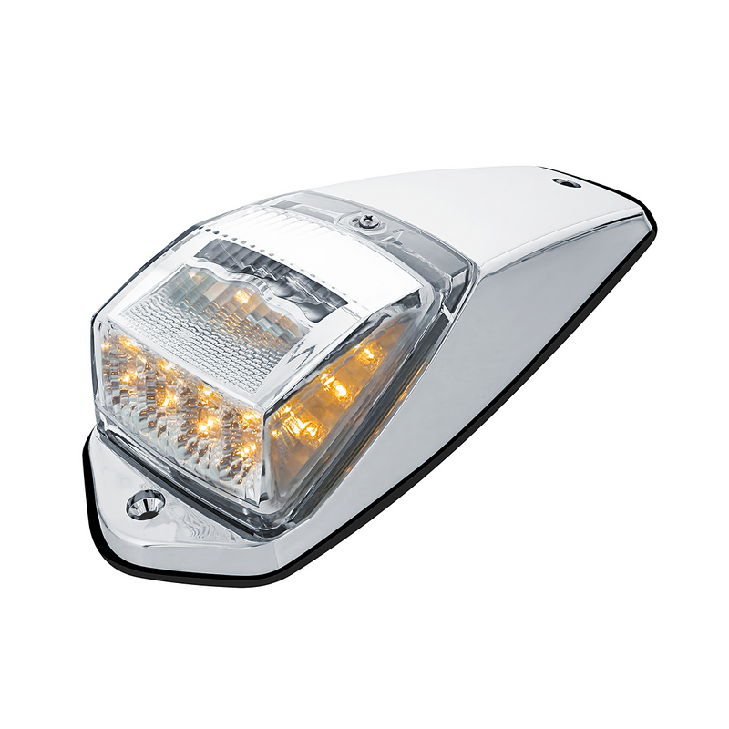 United Pacific 17 LED Reflector Grakon 5000 Style Cab Light Kit Amber LED/Clear Lens 39530
