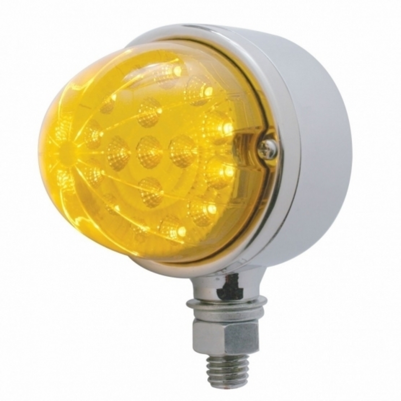 United Pacific 17 LED Dual Function Reflector Single Face Light Amber LED/Amber Lens 39547