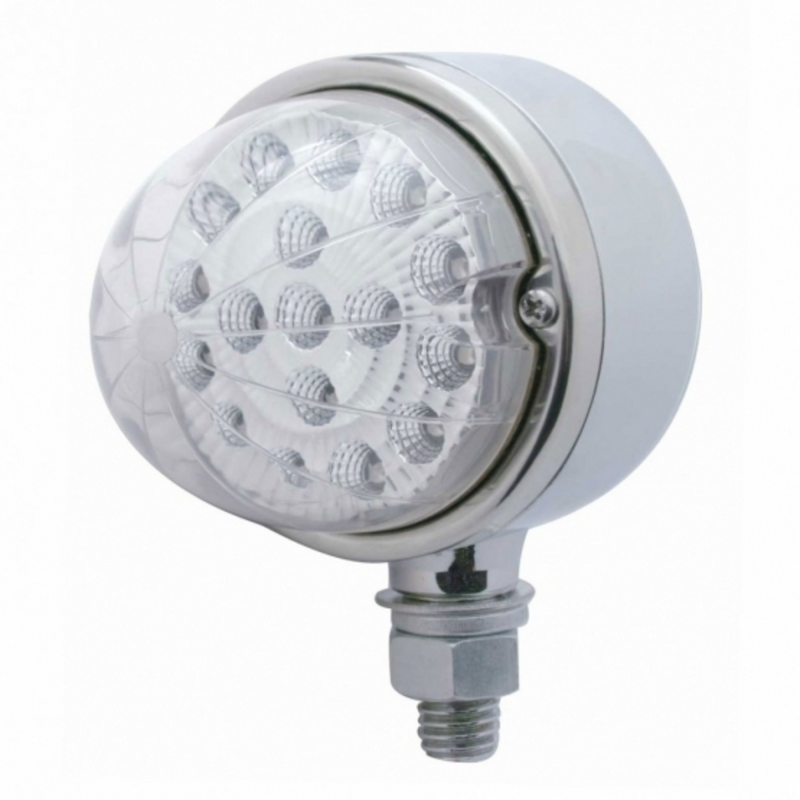 United Pacific 17 LED Dual Function Reflector Single Face Light Red LED/Clear Lens 39550