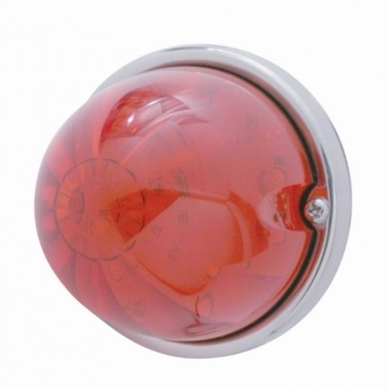 United Pacific 17 LED Watermelon Flush Mount Kit With Low Profile Bezel Red LED/Red Lens 39598
