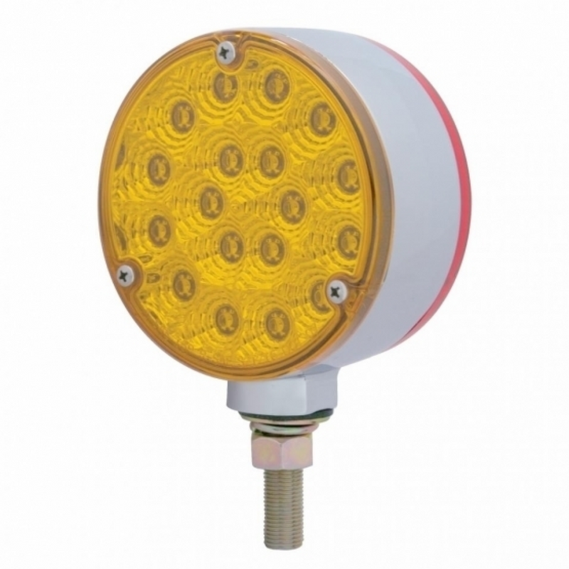 United Pacific 36 LED Reflector Double Face Turn Signal Light Amber & Red LED/Amber & Red Lens 39600