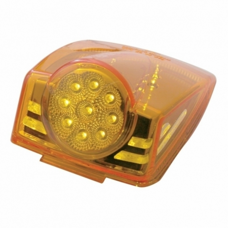 United Pacific 19 LED Reflector Square Cab Light Amber LED/Amber Lens 39602