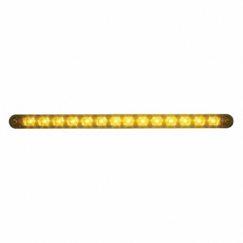 United Pacific 14 LED 12" Turn Signal Light Bar With Bezel Amber LED/Amber Lens 39606