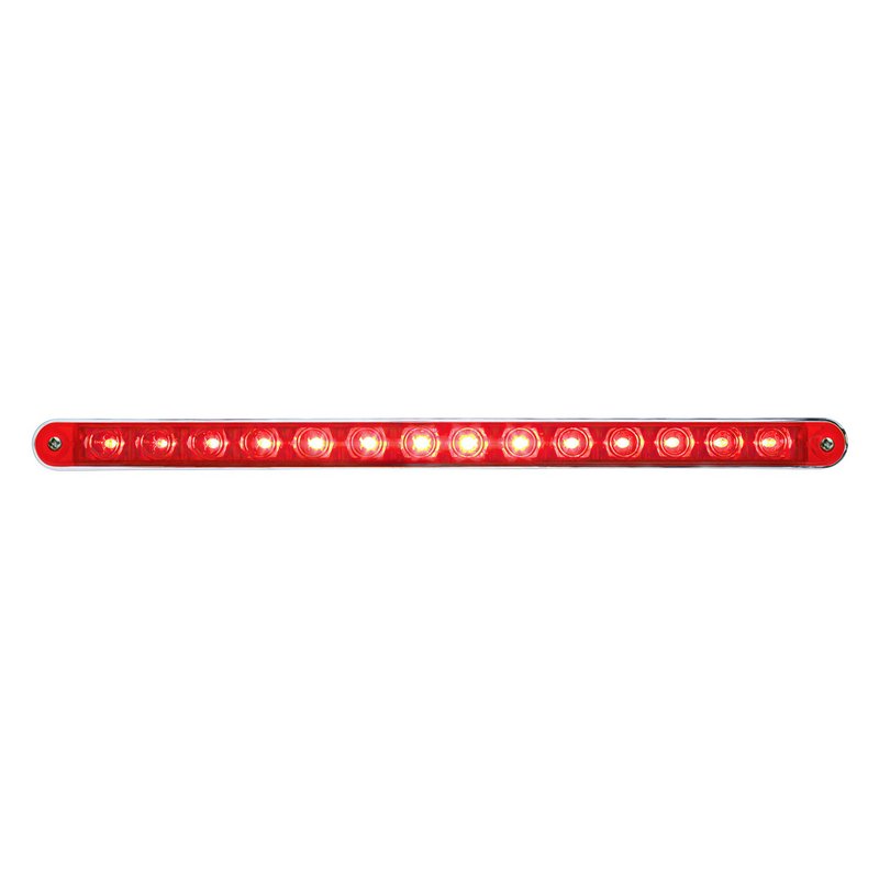 United Pacific 14 LED 12" Light Bar With Bezel (Stop, Turn & Tail) Red LED/Red Lens 39607