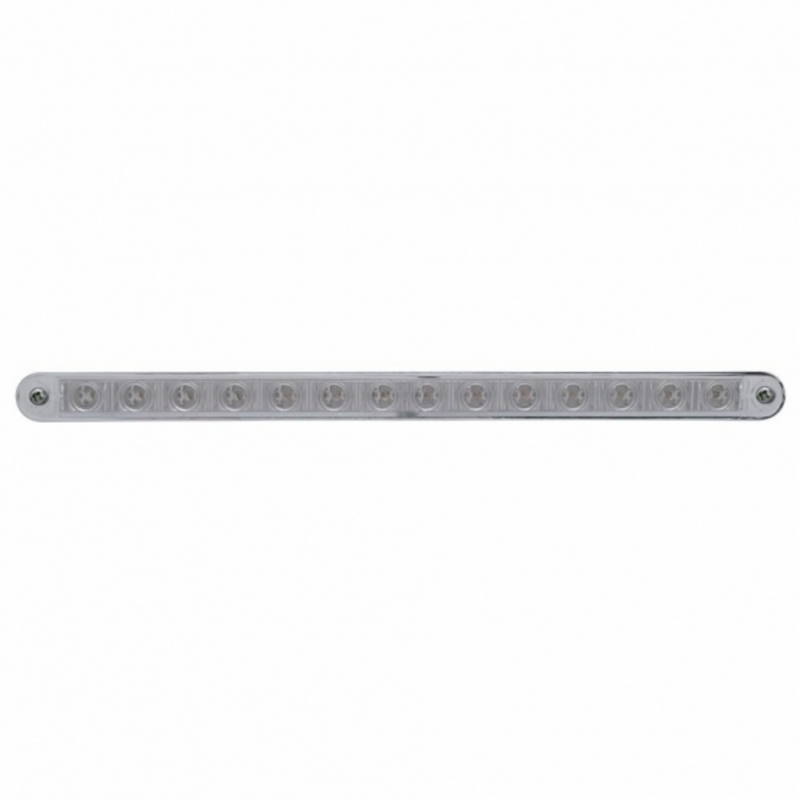 United Pacific 14 LED 12" Turn Signal Light Bar With Bezel Amber LED/Clear Lens 39608