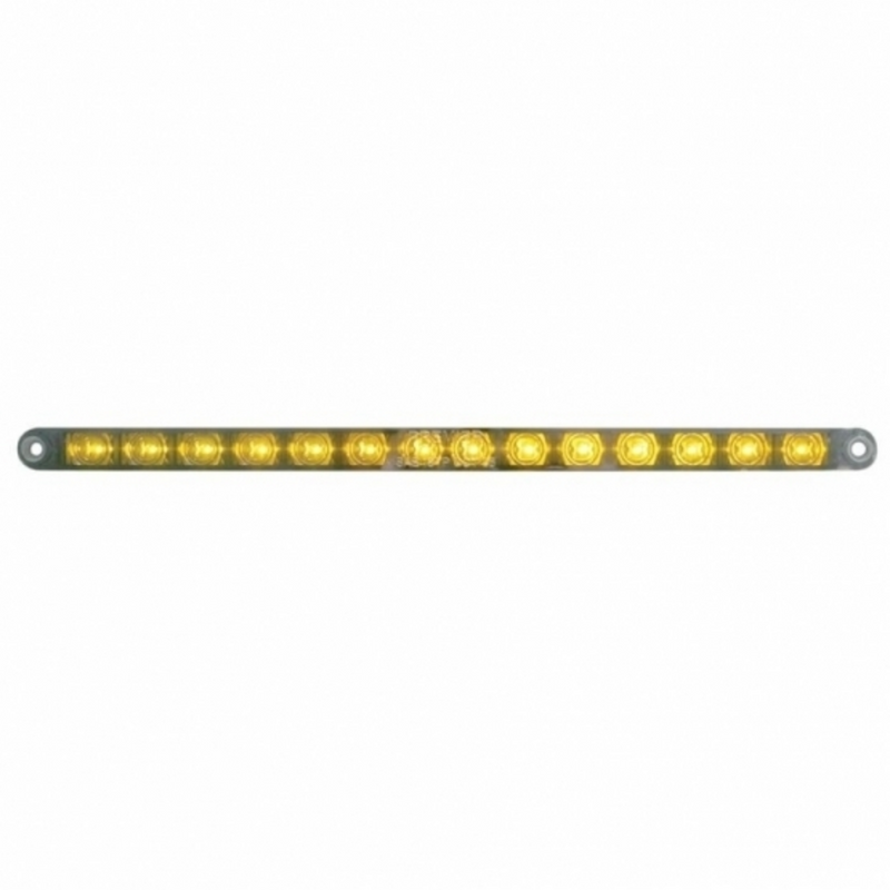 United Pacific 14 LED 12" Auxiliary strip Light Amber LED/Chrome Lens (Bulk) 39644B