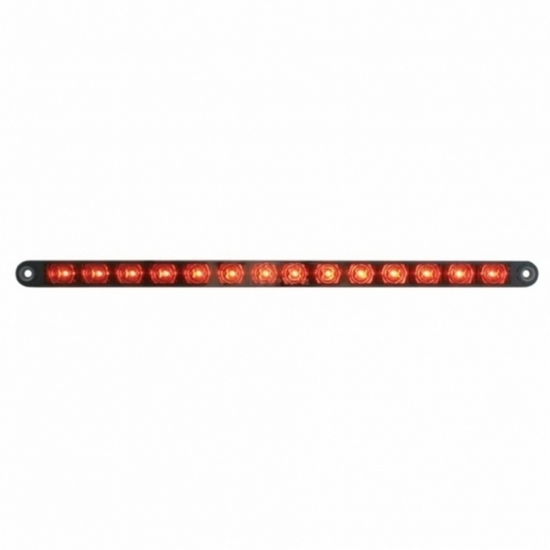 United Pacific 14 LED 12" Auxiliary strip Light Red LED/Chrome Lens (Bulk) 39645B