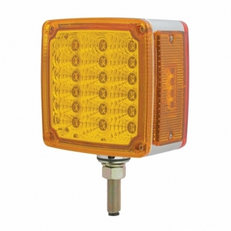 United Pacific 39 LED Reflector Double Face Turn Signal Light (Driver) Amber & Red LED/Amber & Red Lens 39680