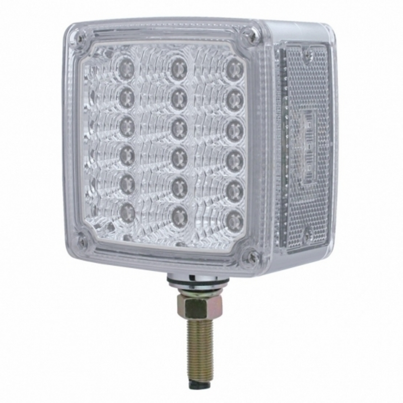 United Pacific 39 LED Reflector Double Face Turn Signal Light (Driver) Amber & Red LED/Clear Lens 39682