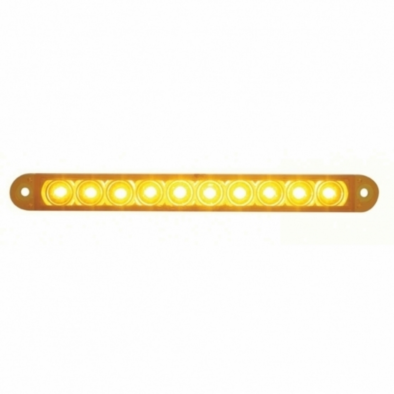 United Pacific 10 LED 6-1/2" Turn Signal Light Bar Amber LED/Amber Lens (Bulk) 39684B