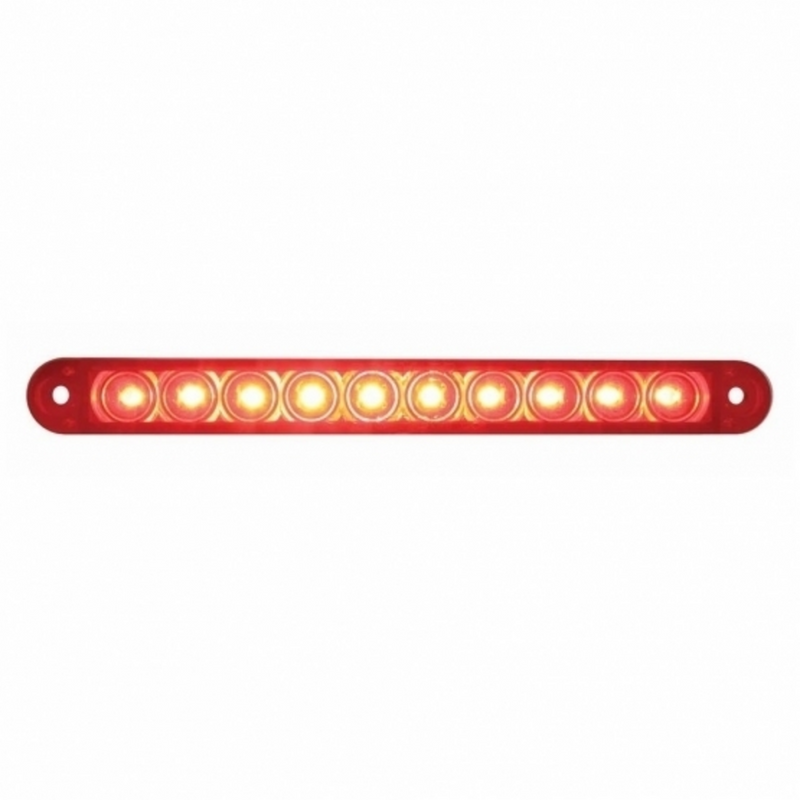 United Pacific 10 LED 6-1/2" Light Bar Only (Stop, Turn & Tail) Red LED/Red Lens (Bulk) 39685B