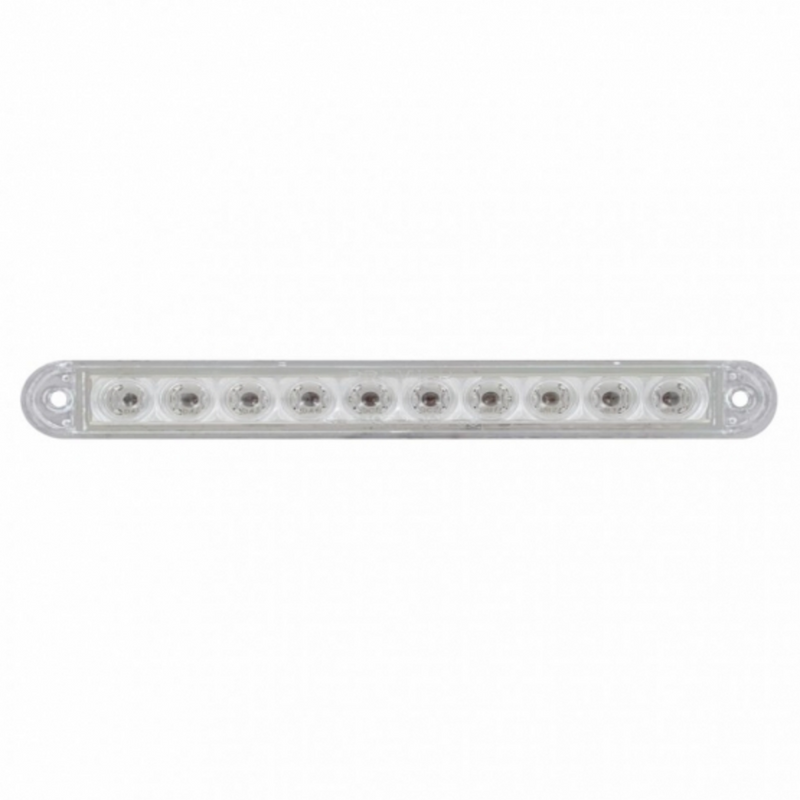 United Pacific 10 LED 6-1/2" Turn Signal Light Bar Amber LED/Clear Lens 39686