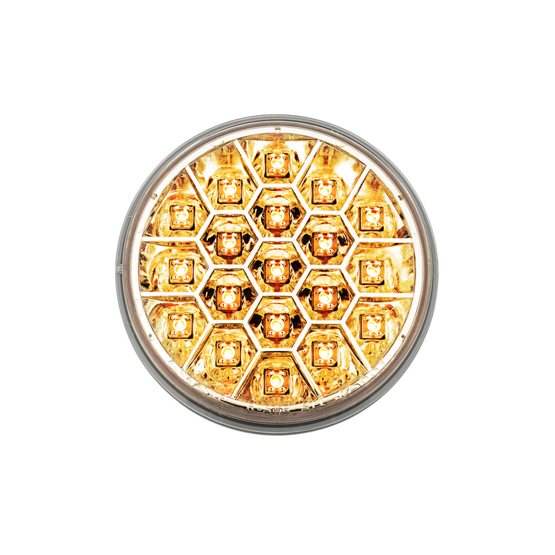 United Pacific 19 LED 4" Reflector Turn Signal Light Amber LED/Clear Lens 39702