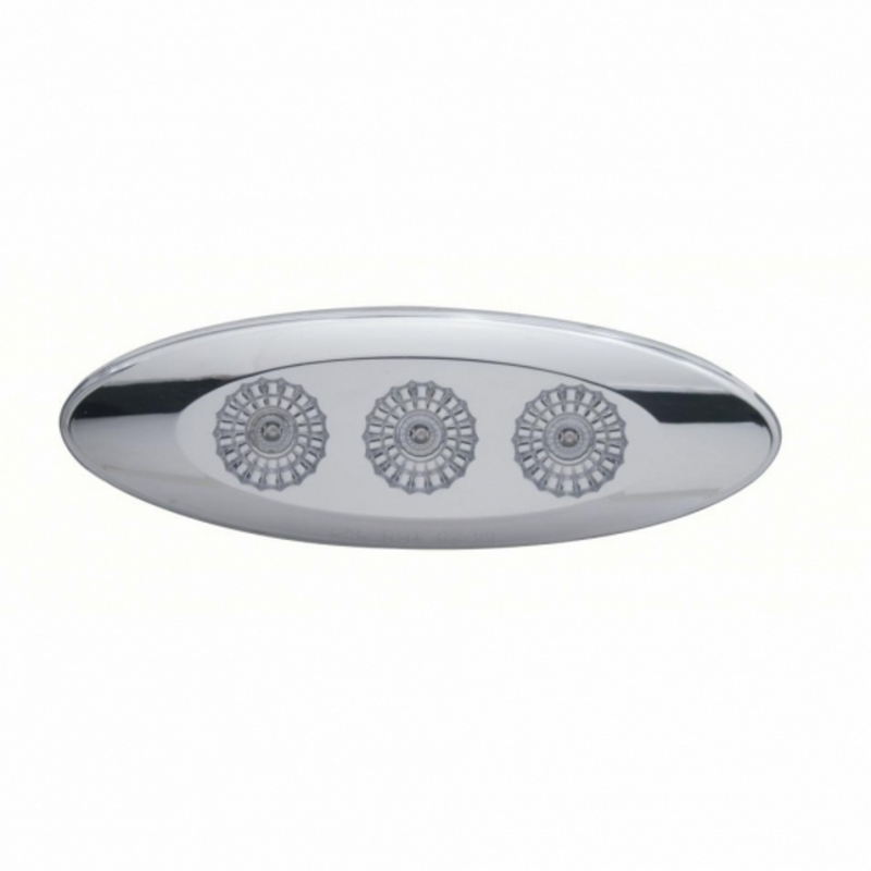 United Pacific 3 LED Slim Profile Reflector Light (Clearance/Marker) Amber LED/Clear Lens 39723