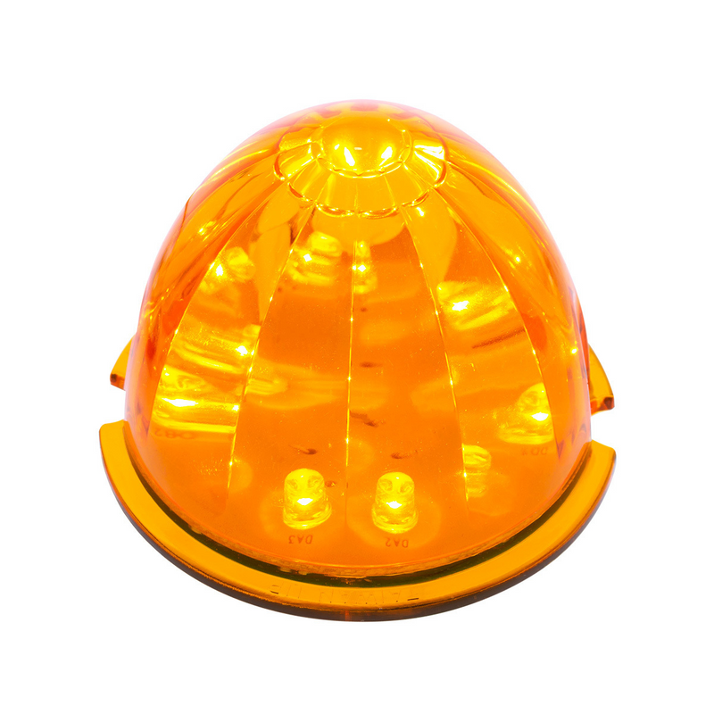 United Pacific 17 LED Dual Function Watermelon Cab Light Amber LED/Amber Lens 39731