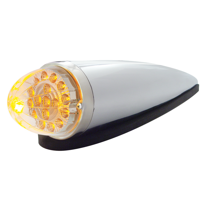 United Pacific 17 LED Dual Function Watermelon Clear Reflector Cab Light Kit Amber LED/Clear Lens 39752
