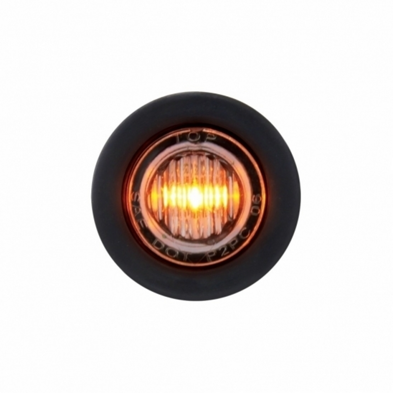 United Pacific 3 LED 3/4" Mini Light (Clearance/Marker) Amber LED/Clear Lens 39769