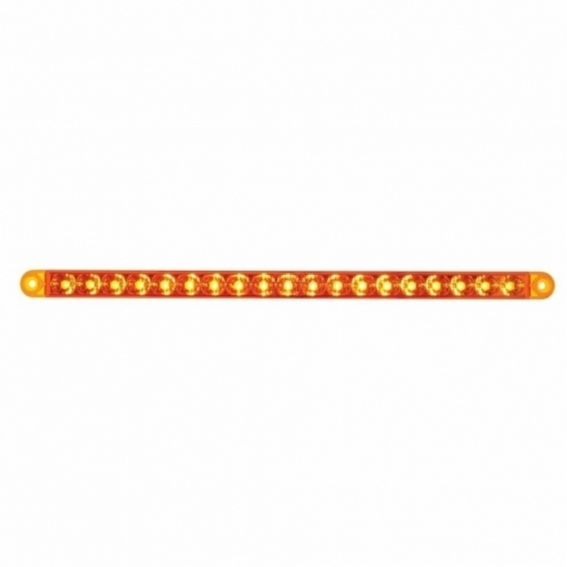 United Pacific 19 LED 12" Reflector Turn Signal Light Bar Amber LED/Amber Lens 39773