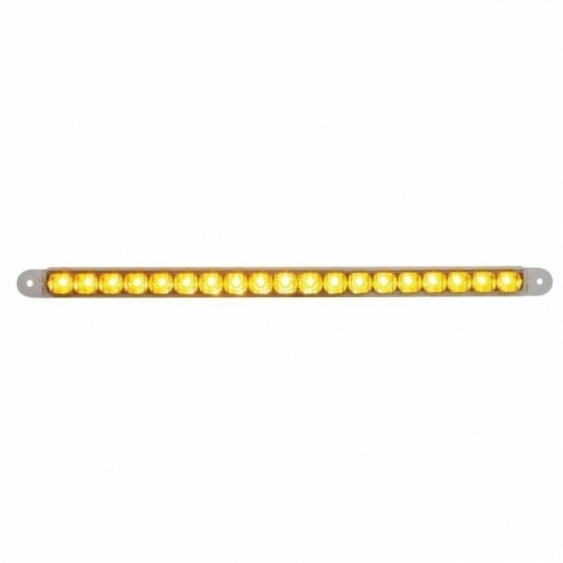 United Pacific 19 LED 12" Reflector Turn Signal Light Bar Amber LED/Clear Lens 39775