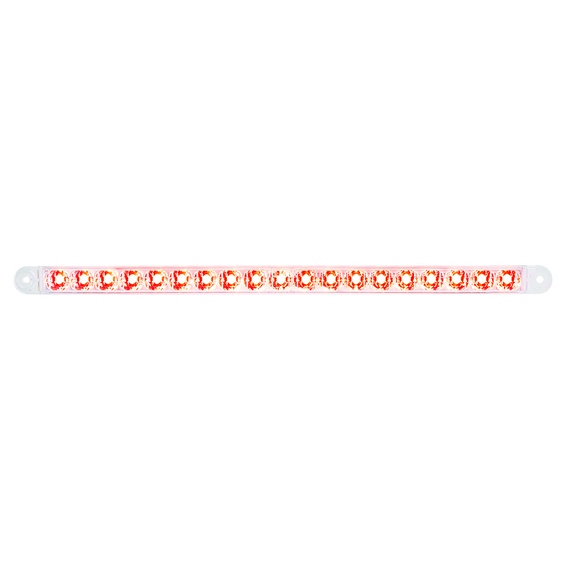 United Pacific 19 LED 12" Reflector Light Bar (Stop, Turn & Tail) Red LED/Clear Lens (Bulk) 39776B