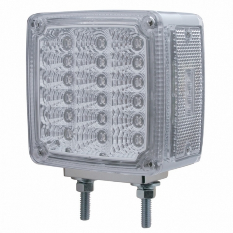 United Pacific 39 LED Reflector Double Face Turn Signal Light Amber LED/Clear Lens 39778
